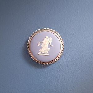 Vintage Wedgwood Blue Jasperware Brooch